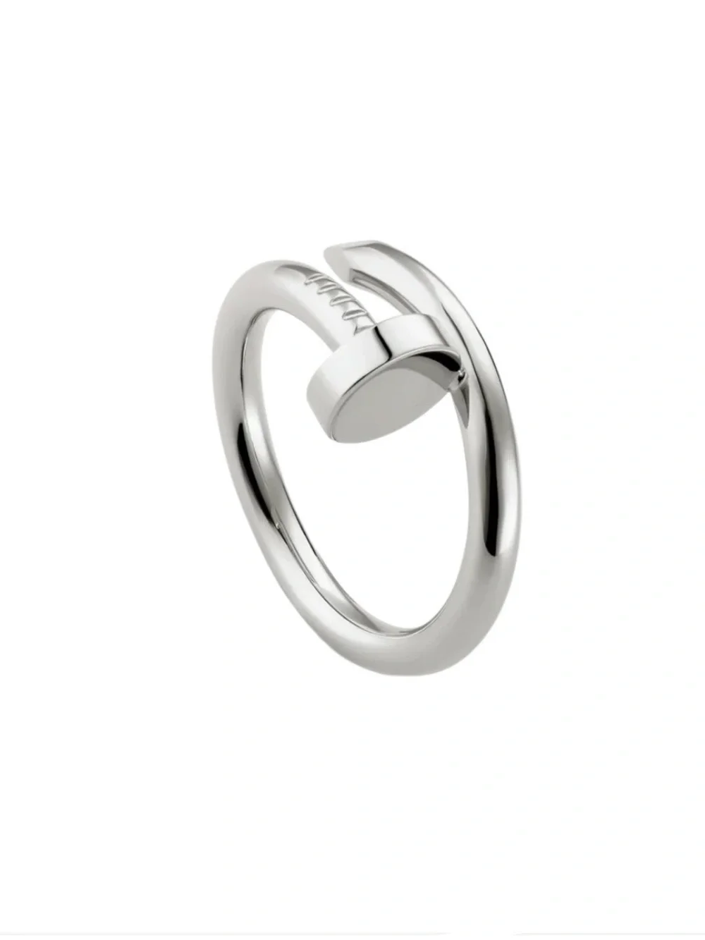 Generic Silver Stainless Steel Nail Cuff Ring